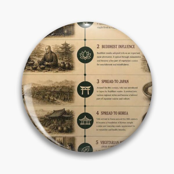 Item preview,  The Story of Tofu Vintage Infographic Poster  designed and sold by Easternpantry.