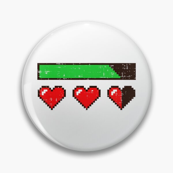 Item preview, Valentine Pixel Hearts Gaming Life Bar Cute Retro Arcade Style designed and sold by FGTV2021.
