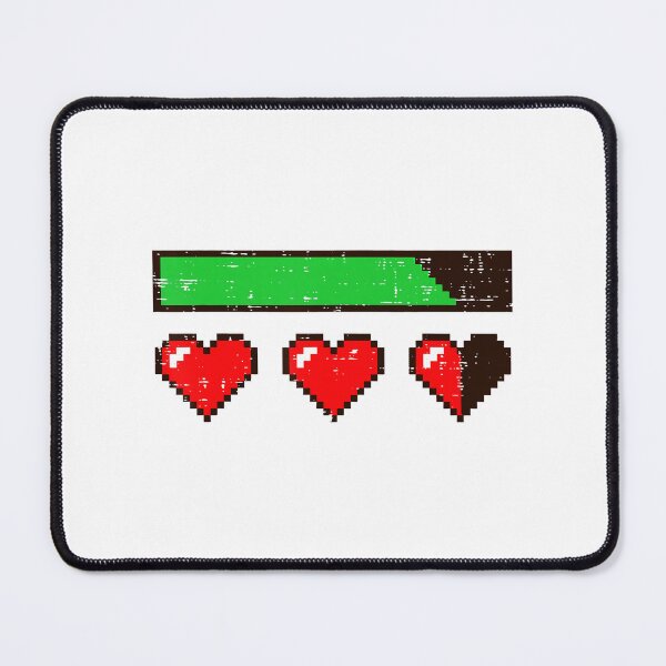 Item preview, Valentine Pixel Hearts Gaming Life Bar Cute Retro Arcade Style designed and sold by FGTV2021.