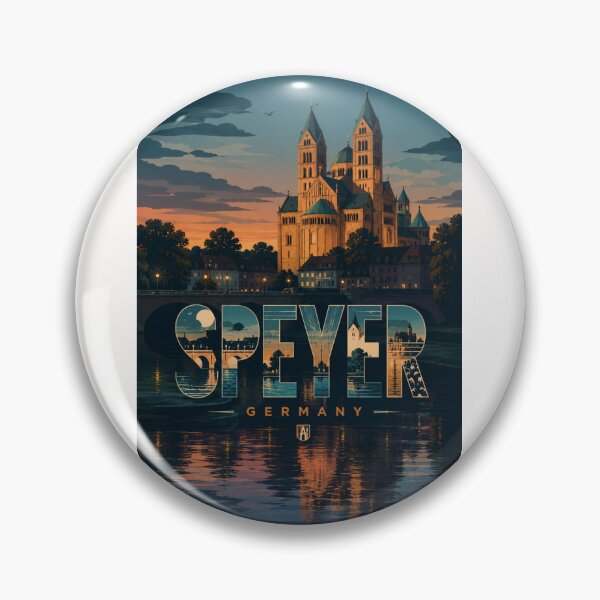 Item preview, Speyer Germany Cathedral and Rhineland Palatinate Riverfront Evening Scene designed and sold by Places On Earth.