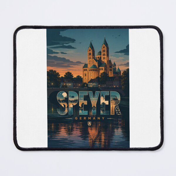 Item preview, Speyer Germany Cathedral and Rhineland Palatinate Riverfront Evening Scene designed and sold by Places On Earth.