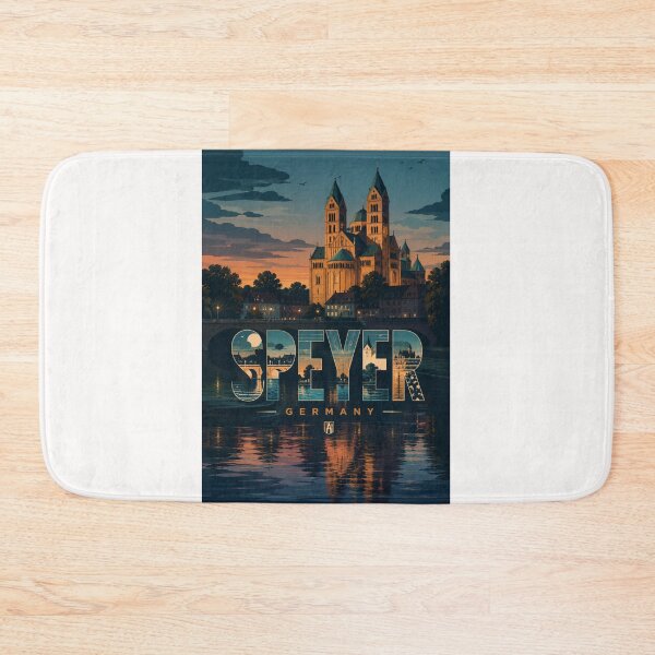 Item preview, Speyer Germany Cathedral and Rhineland Palatinate Riverfront Evening Scene designed and sold by Places On Earth.