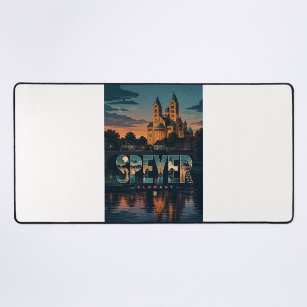 Item preview, Speyer Germany Cathedral and Rhineland Palatinate Riverfront Evening Scene designed and sold by Places On Earth.
