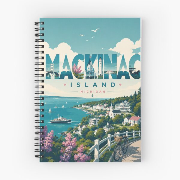 Item preview, Mackinac Island Michigan Great Lakes Shoreline and Historic Harbor Landscape designed and sold by Places On Earth.