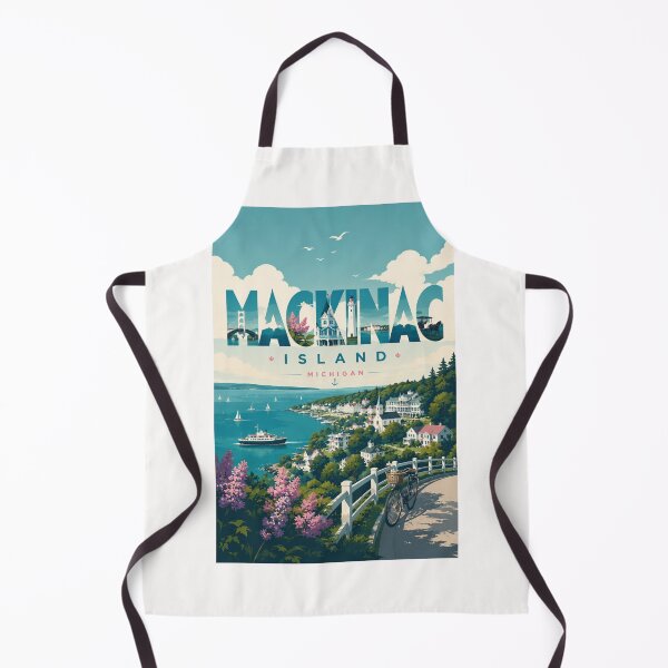 Item preview, Mackinac Island Michigan Great Lakes Shoreline and Historic Harbor Landscape designed and sold by Places On Earth.