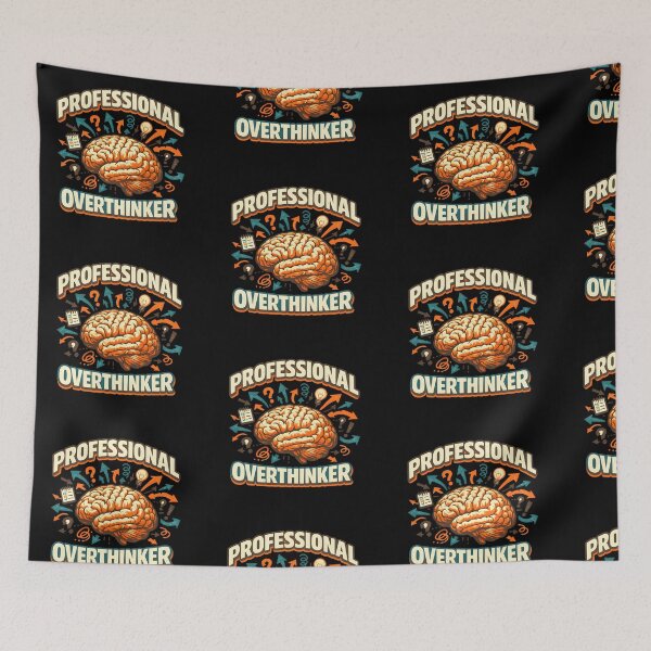 Item preview, Professional Overthinker Retro Brain designed and sold by KICOR.
