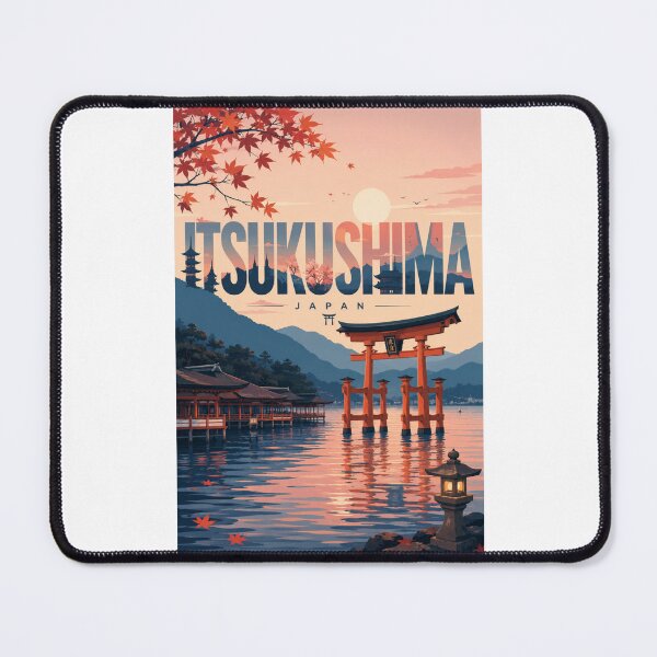 Item preview, Tsukushima Sunset at Miyajima Torii Gate and Seto Inland Sea Japan designed and sold by Places On Earth.