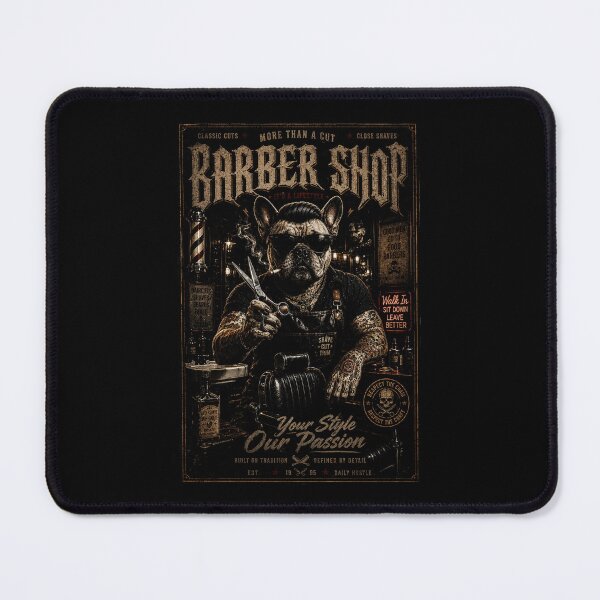 Item preview, Vintage Barber Bulldog Illustration with Classic Barbershop Style designed and sold by Modaozushi216.
