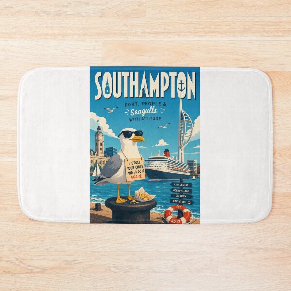 Item preview, Southampton Waterfront and Portsmouth Harbour England designed and sold by Places On Earth.