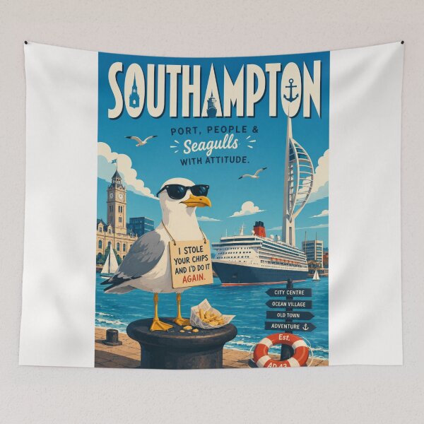 Item preview, Southampton Waterfront and Portsmouth Harbour England designed and sold by Places On Earth.