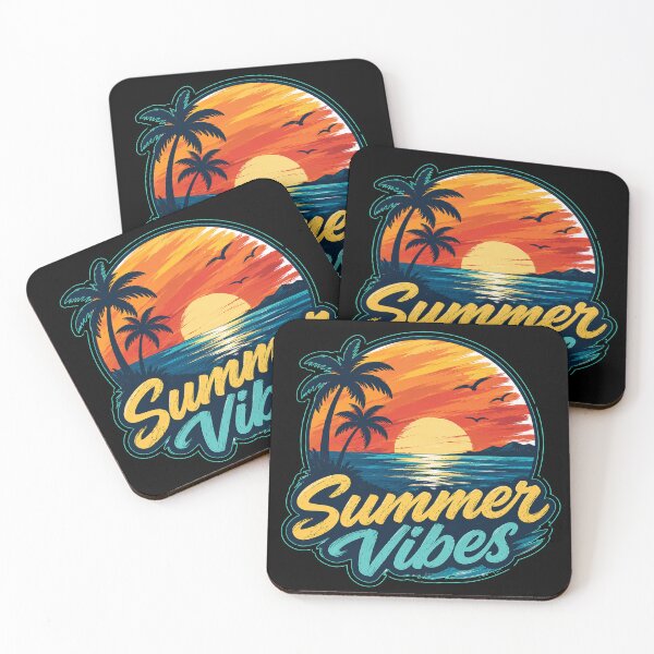 Item preview, Summer Vibes Tropical Beach Sunset designed and sold by PixelPun Studio.