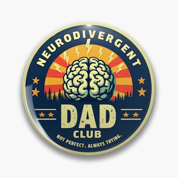 Item preview, Neurodivergent Dad Club Not Perfect Always Trying Retro Father Design designed and sold by CollectionsJEm.