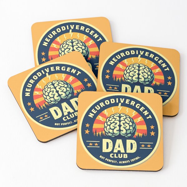 Item preview, Neurodivergent Dad Club Not Perfect Always Trying Retro Father Design designed and sold by CollectionsJEm.