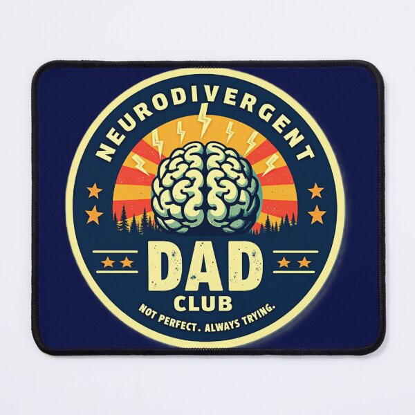 Item preview, Neurodivergent Dad Club Not Perfect Always Trying Retro Father Design designed and sold by CollectionsJEm.
