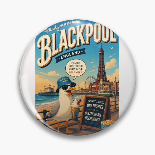 Item preview, Blackpool Tower Promenade and North Pier Lancashire England designed and sold by Places On Earth.
