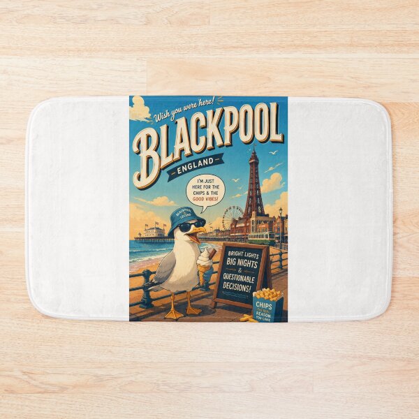 Item preview, Blackpool Tower Promenade and North Pier Lancashire England designed and sold by Places On Earth.