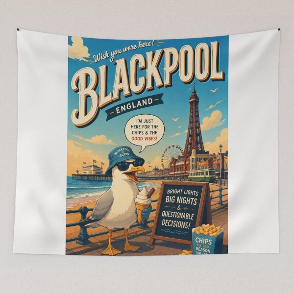 Item preview, Blackpool Tower Promenade and North Pier Lancashire England designed and sold by Places On Earth.