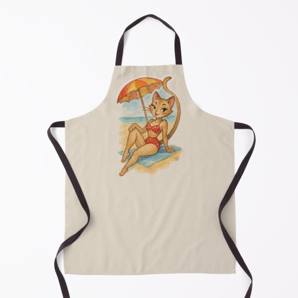 Item preview, Retro Pin-Up Beach Cat designed and sold by CAutumnTrapp.