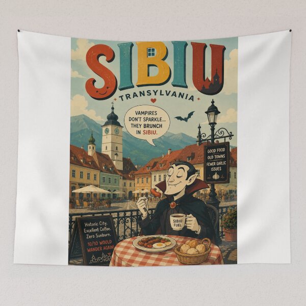 Item preview, Sibiu Old Town and Transylvanian Heritage Romania designed and sold by Places On Earth.