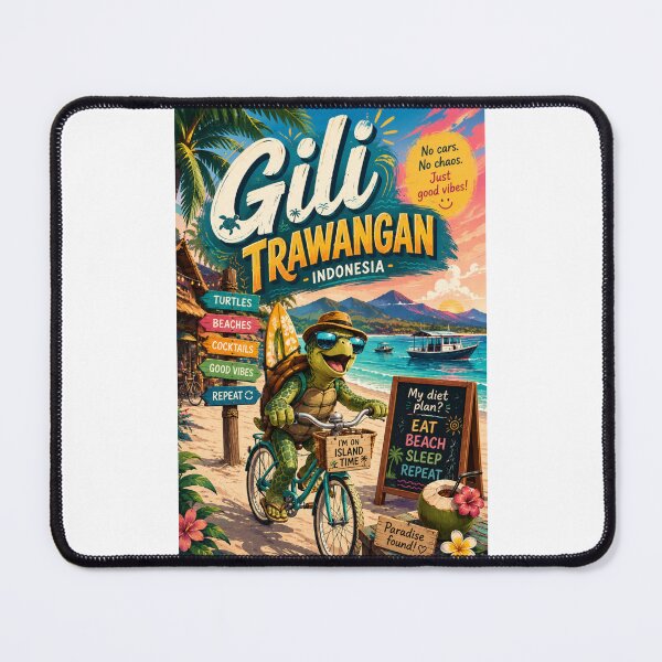 Item preview, Gili Trawangan Island Sunset and Lombok Strait Indonesia designed and sold by Places On Earth.
