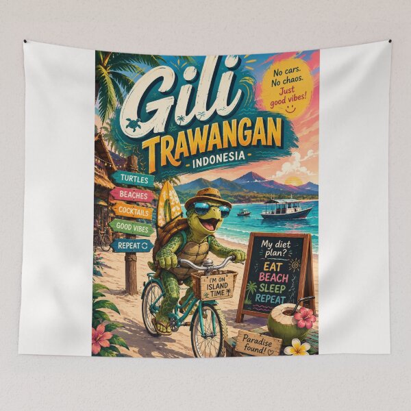 Item preview, Gili Trawangan Island Sunset and Lombok Strait Indonesia designed and sold by Places On Earth.
