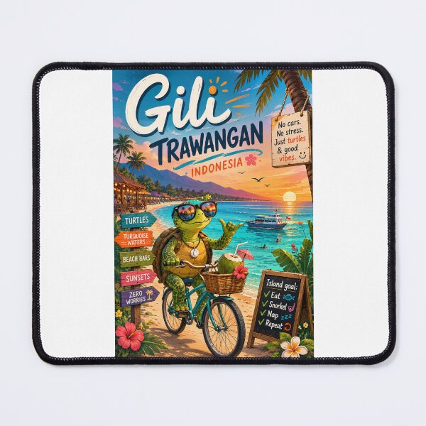 Item preview, Gili Trawangan Beachfront and Mount Rinjani Horizon Indonesia designed and sold by Places On Earth.