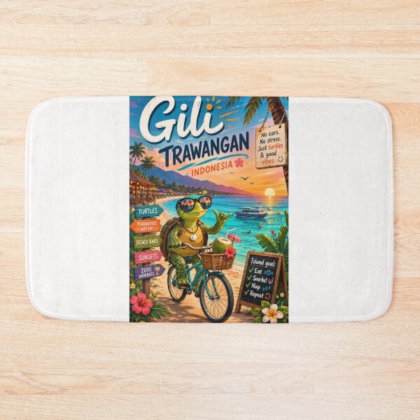 Item preview, Gili Trawangan Beachfront and Mount Rinjani Horizon Indonesia designed and sold by Places On Earth.