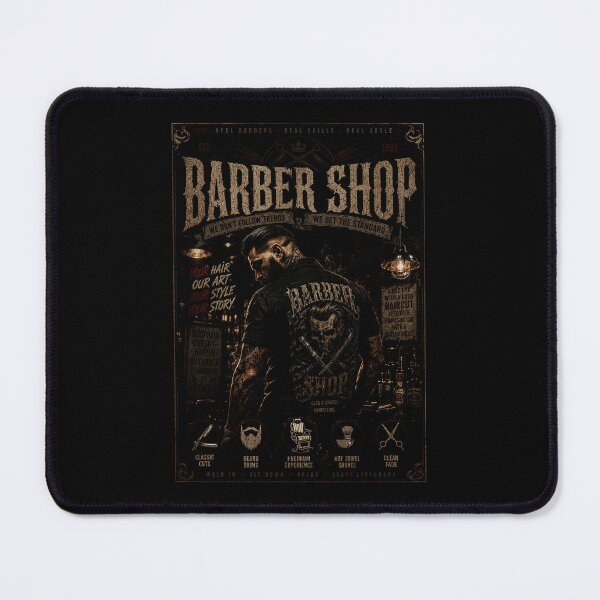 Item preview, Vintage Barber Shop with Classic Grooming Culture Style designed and sold by Modaozushi216.