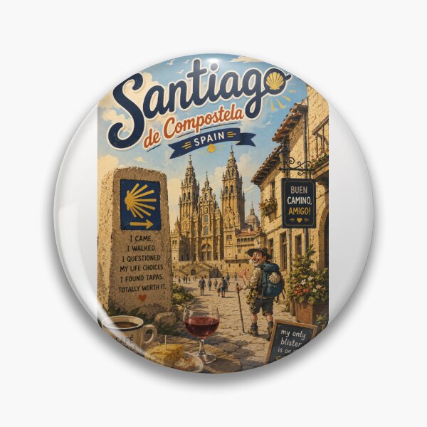 Item preview, Santiago de Compostela Cathedral and Camino de Santiago Galicia Spain designed and sold by Places On Earth.