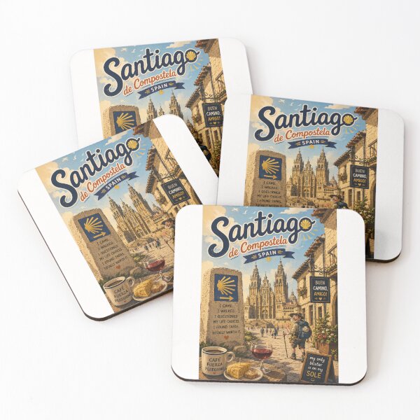 Item preview, Santiago de Compostela Cathedral and Camino de Santiago Galicia Spain designed and sold by Places On Earth.