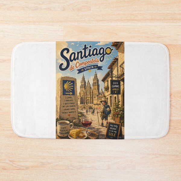 Item preview, Santiago de Compostela Cathedral and Camino de Santiago Galicia Spain designed and sold by Places On Earth.