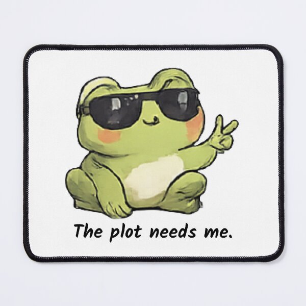 Item preview, "The plot needs me." relatable cartoon art designed and sold by Pixel to Paper.