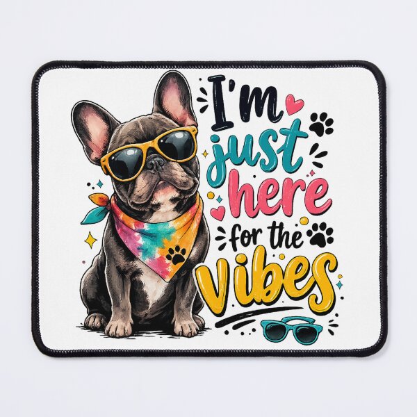 Item preview, Here for the Vibes Frenchie Sunglasses Summer Dog designed and sold by ssmg80.