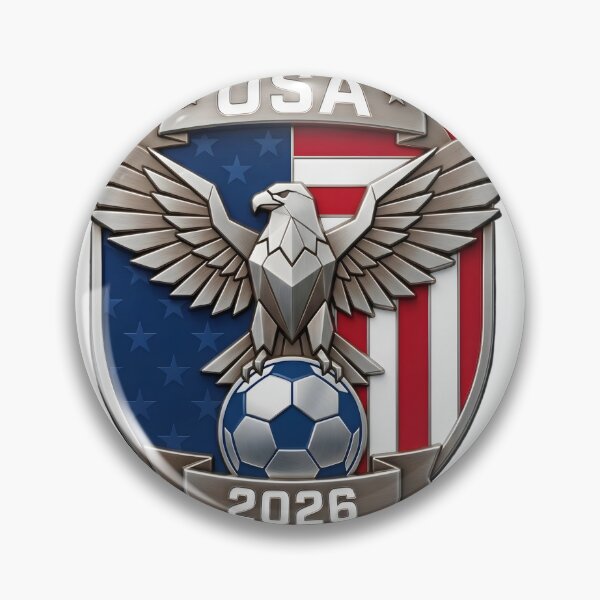 Item preview, USA Soccer Eagle Crest 2026 World Cup Football Shield designed and sold by laughingshirts.