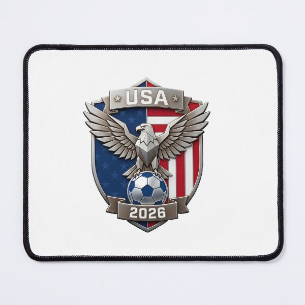 Item preview, USA Soccer Eagle Crest 2026 World Cup Football Shield designed and sold by laughingshirts.