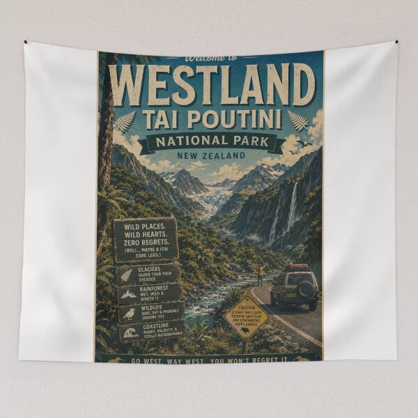 Item preview, Westland Tai Poutini Glacier Valley and Franz Josef Region New Zealand designed and sold by Places On Earth.