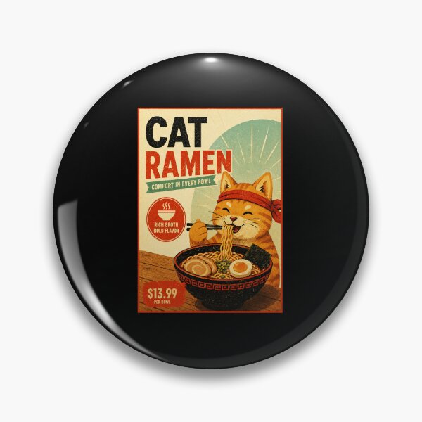 Item preview, Retro Cat Ramen Poster With Cozy Noodle Shop Charm designed and sold by eliramaison.