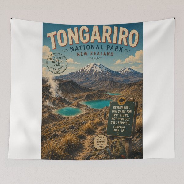 Item preview, Tongariro Alpine Crossing and Mount Ngauruhoe New Zealand designed and sold by Places On Earth.