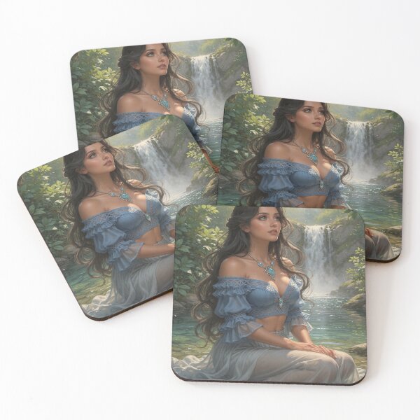 Item preview, Fantasy Beauty Portrait Nature Waterfall designed and sold by Davidaccio Collection .
