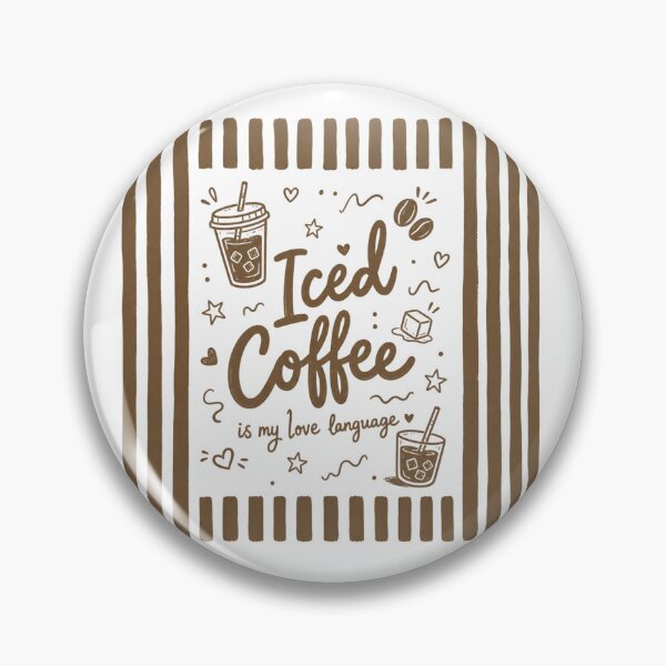 Item preview, Iced Coffee Is My Love Language Preppy Summer Doodles designed and sold by petalandarmour.