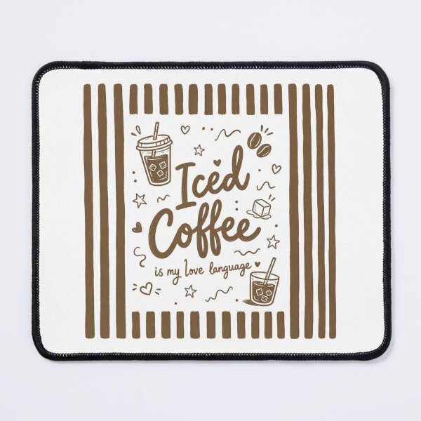 Item preview, Iced Coffee Is My Love Language Preppy Summer Doodles designed and sold by petalandarmour.