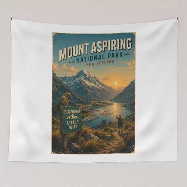 Item preview, Mount Aspiring Wilderness and Otago River Valleys New Zealand designed and sold by Aryabek.