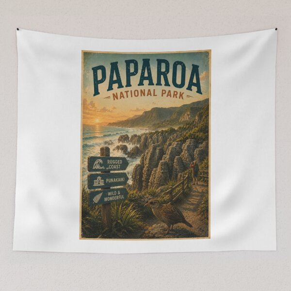 Item preview, Paparoa Coastline and Punakaiki Pancake Rocks New Zealand designed and sold by Aryabek.
