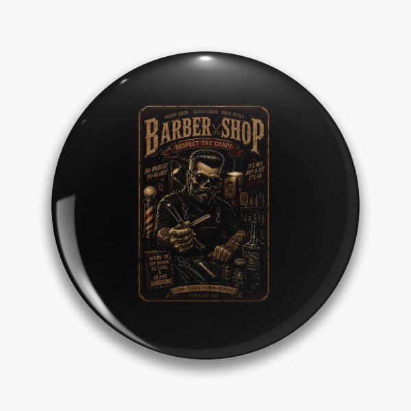 Item preview, Vintage Barber Illustration with Classic Grooming Shop Style designed and sold by Modaozushi216.