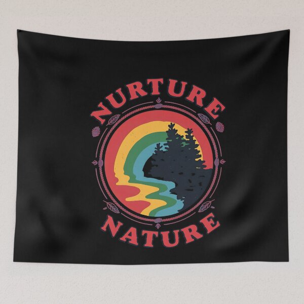 Item preview, Nurture Nature Retro Rainbow Trees Circle designed and sold by Prof4Artist.