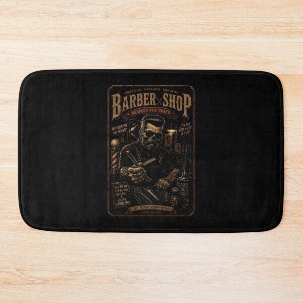 Item preview, Vintage Barber Illustration with Classic Grooming Shop Style designed and sold by Modaozushi216.