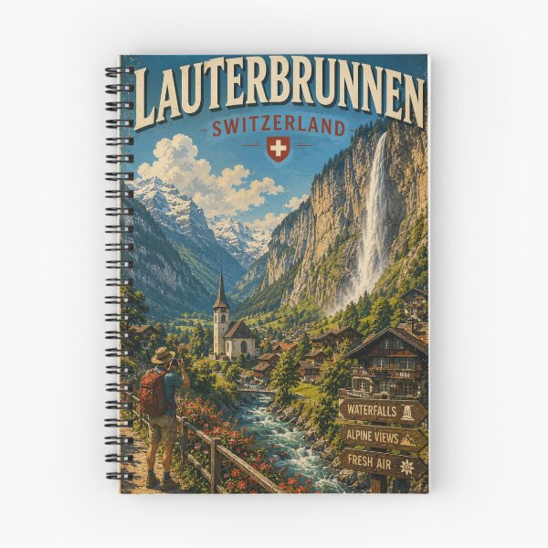 Item preview, Lauterbrunnen Valley Staubbach Falls and Bernese Oberland Switzerland designed and sold by Aryabek.