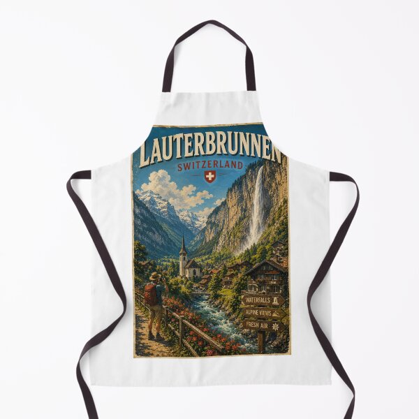 Item preview, Lauterbrunnen Valley Staubbach Falls and Bernese Oberland Switzerland designed and sold by Aryabek.