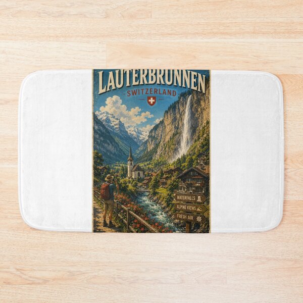 Item preview, Lauterbrunnen Valley Staubbach Falls and Bernese Oberland Switzerland designed and sold by Aryabek.
