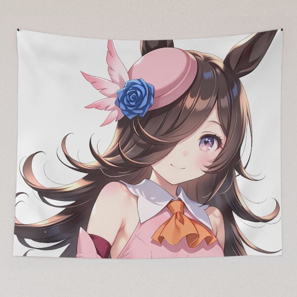 Item preview, Rice Shower Uma Musume Pink Dress Flowing Hair Grace designed and sold by 108Recordings.
